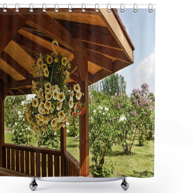 Personality  Arbor In A Garden. Shower Curtains