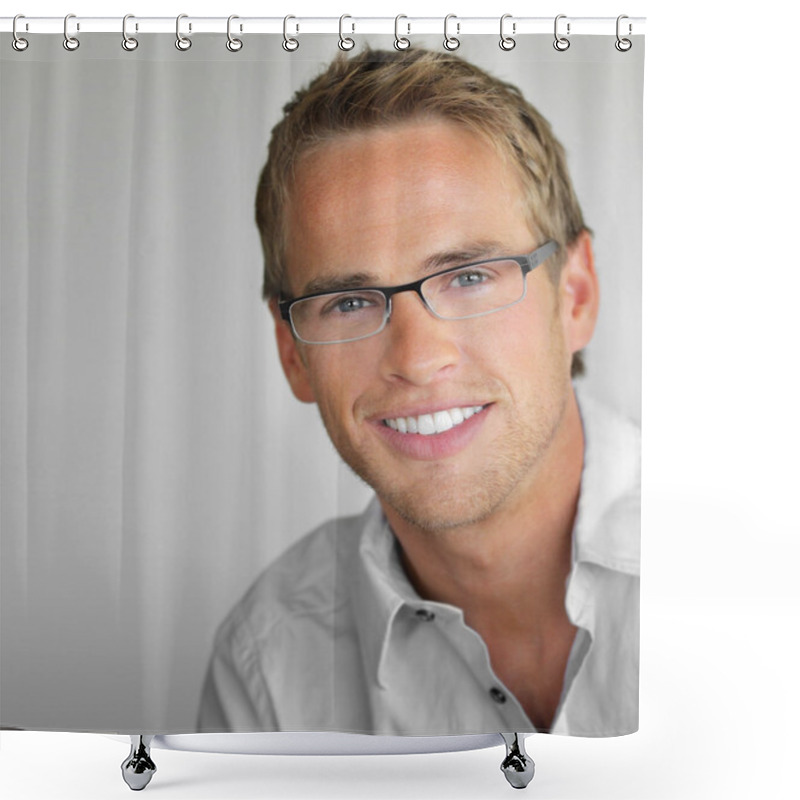 Personality  Glasses Man Shower Curtains