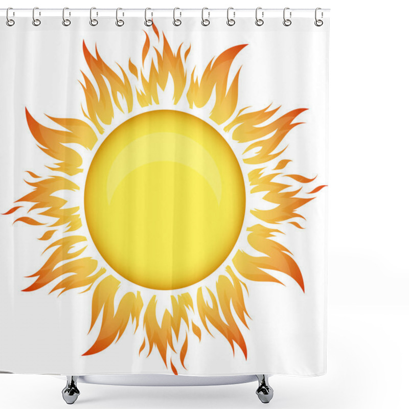 Personality  Bright  Sun Symbol For Your Decor Shower Curtains