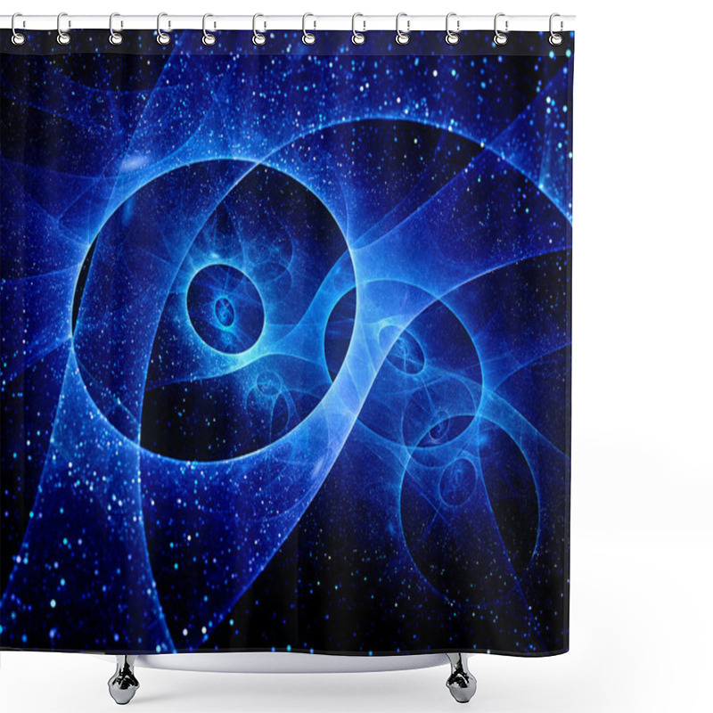 Personality  Blue Galaxies In Space Shower Curtains