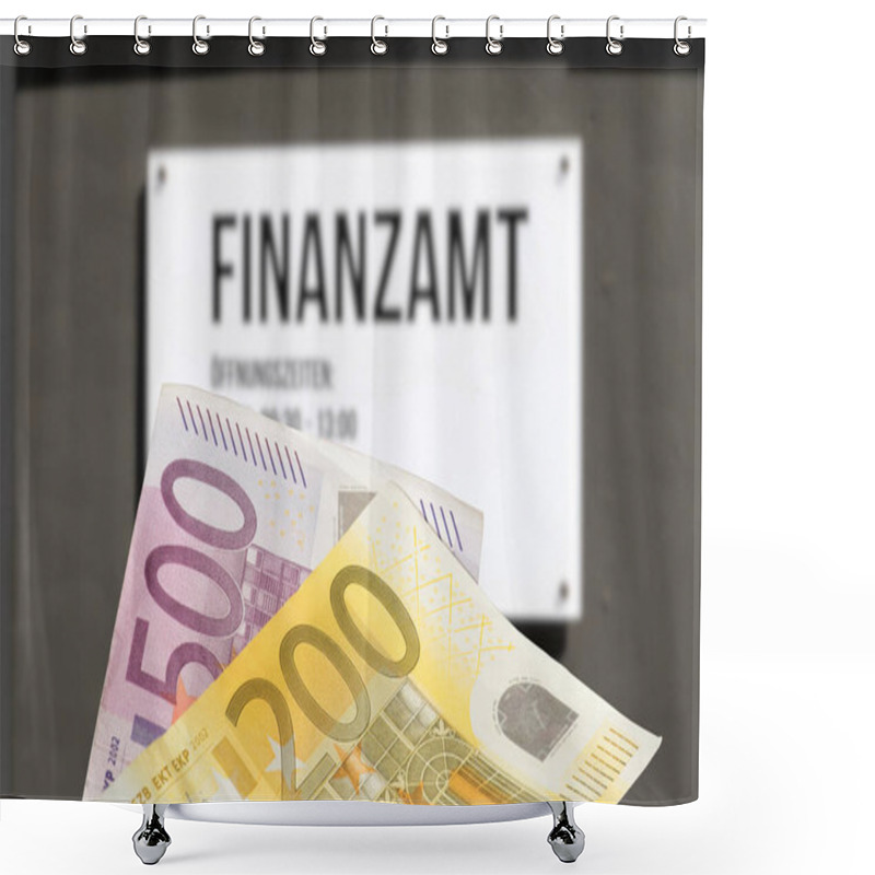 Personality  Tax Office And Euro Banknotes Shower Curtains