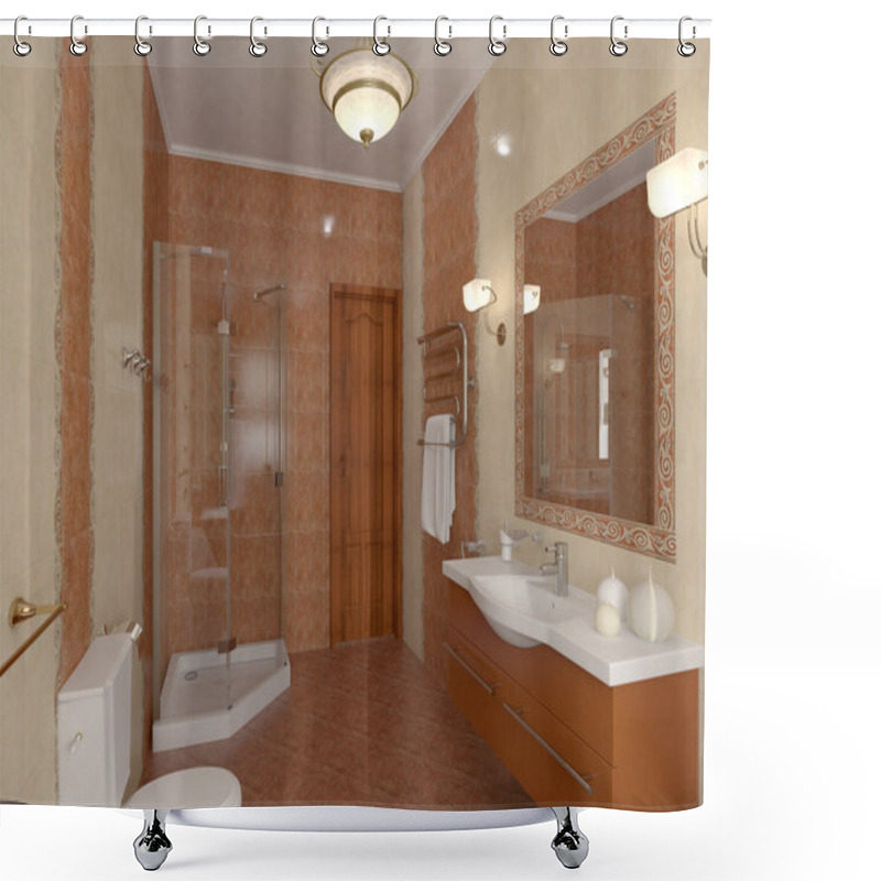 Personality  Interior Of Bath-room Shower Curtains