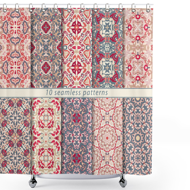 Personality  Set Of Ten Arabic Patterns Shower Curtains