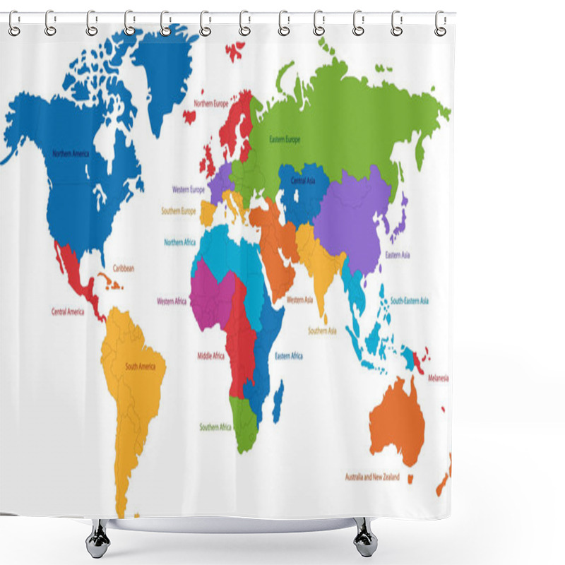 Personality  World Map Shower Curtains