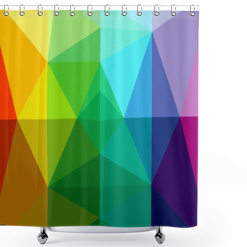 Personality  Triangles Vector Background. Modern Illustration  Shower Curtains