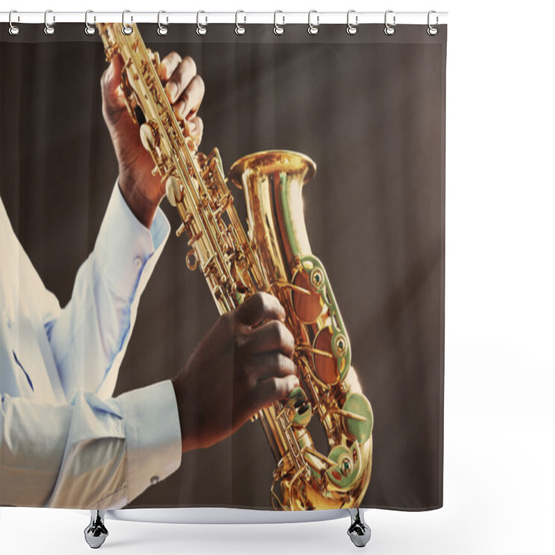 Personality  Musician Playing The Saxophone Shower Curtains