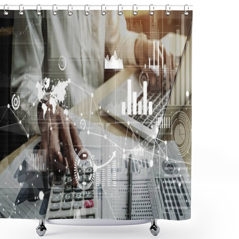 Personality  Data Analysis For Business And Finance Conceptual Shower Curtains