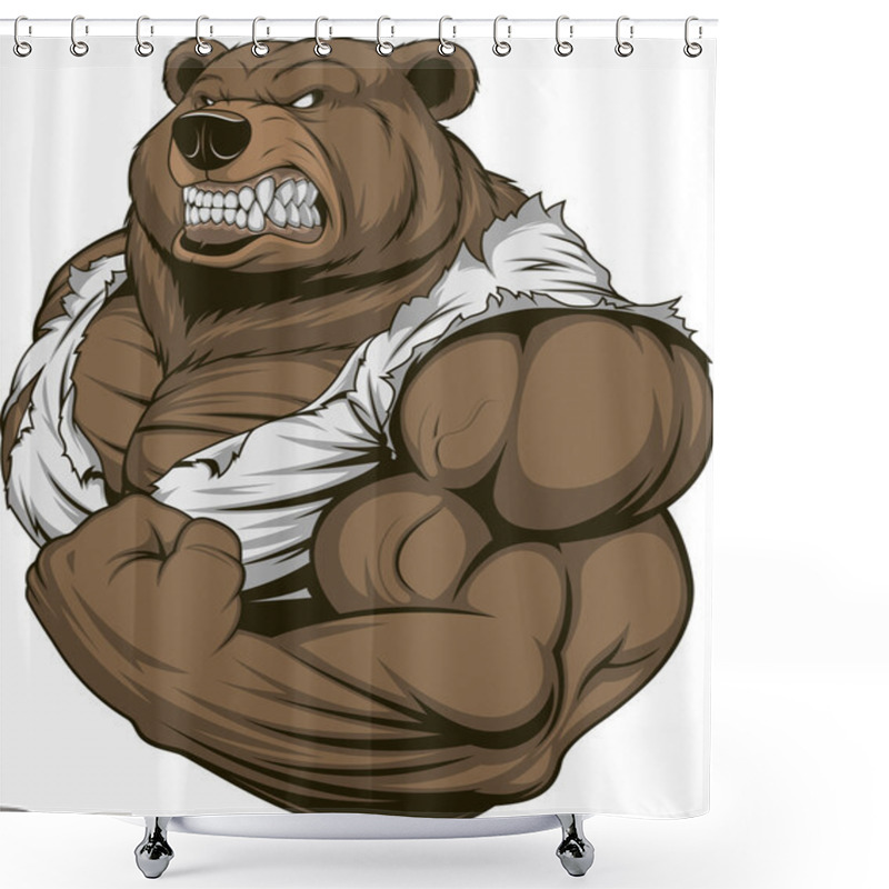 Personality   Ferocious Bear Athlete Shower Curtains