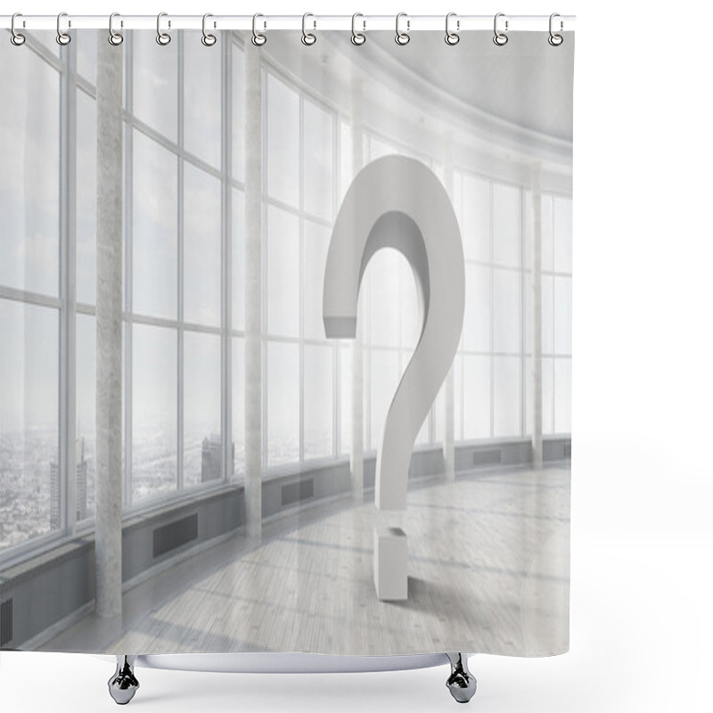 Personality  Big Interior Question Shower Curtains