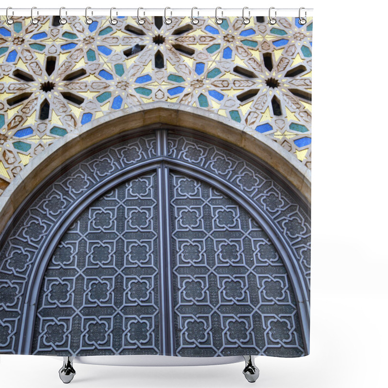 Personality  Historical Marble  In  Antique Building Door Morocco      Style Shower Curtains