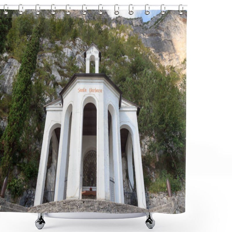 Personality  Chapel Santa Barbara Church In The Mountains Near Riva Del Garda, Italy Shower Curtains