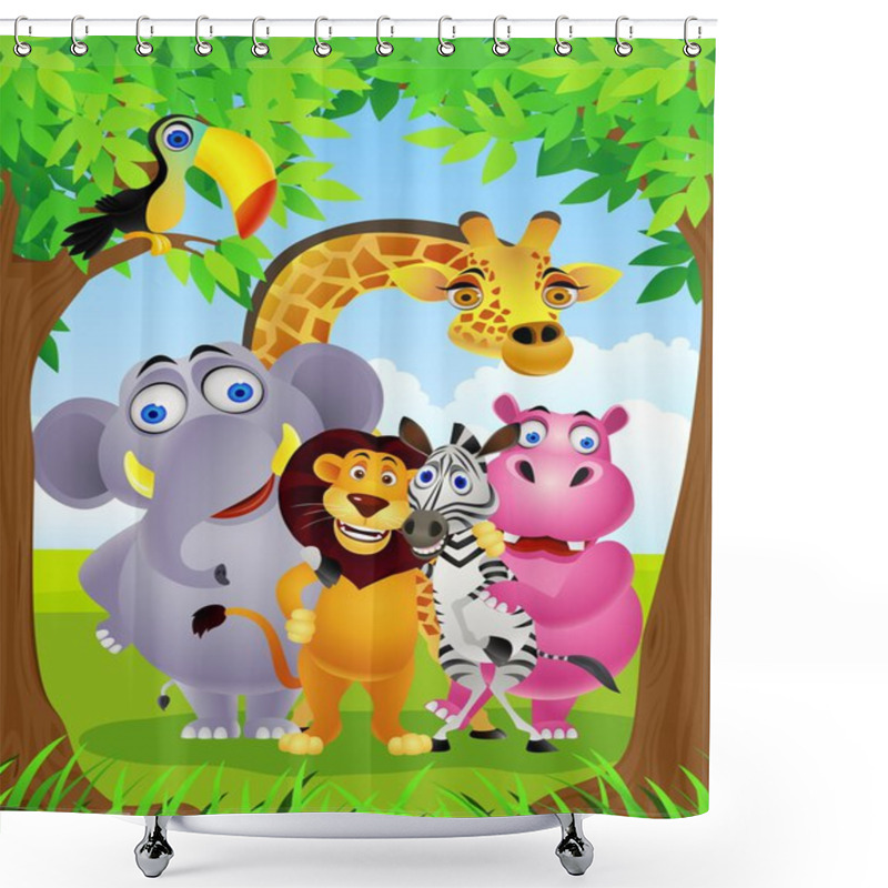 Personality  Animal Cartoon Shower Curtains