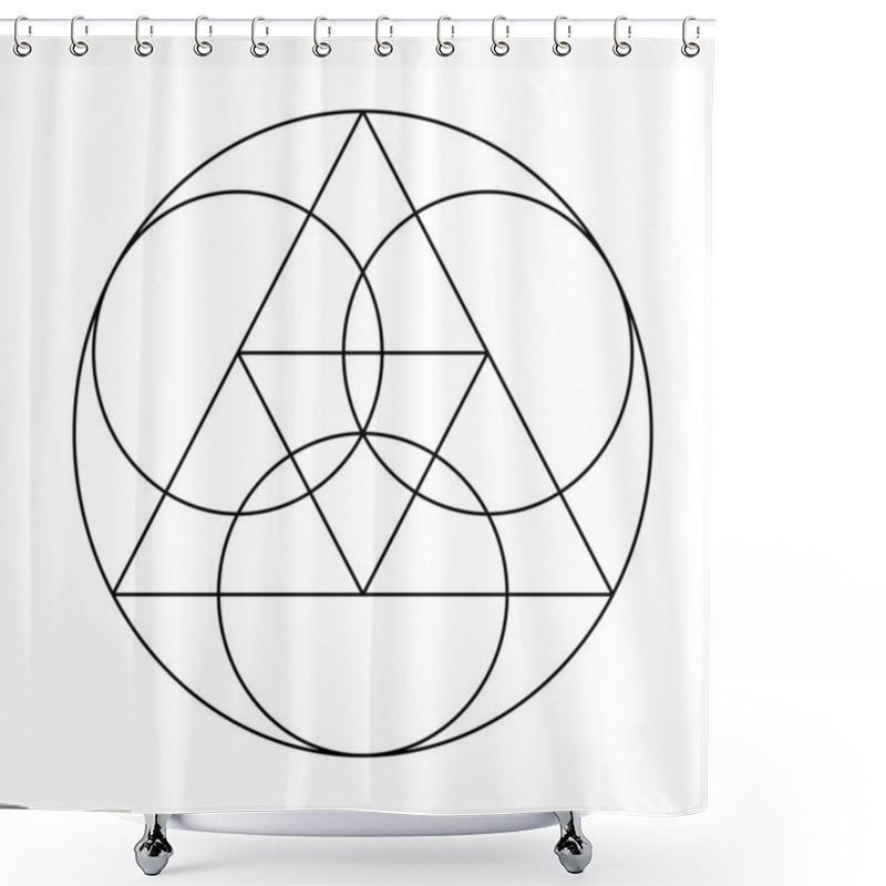 Personality  Hexagon Graph. Scared Geometry Vector Design Elements. The World Of Geometry With Our Intricate Illustrations. Shower Curtains