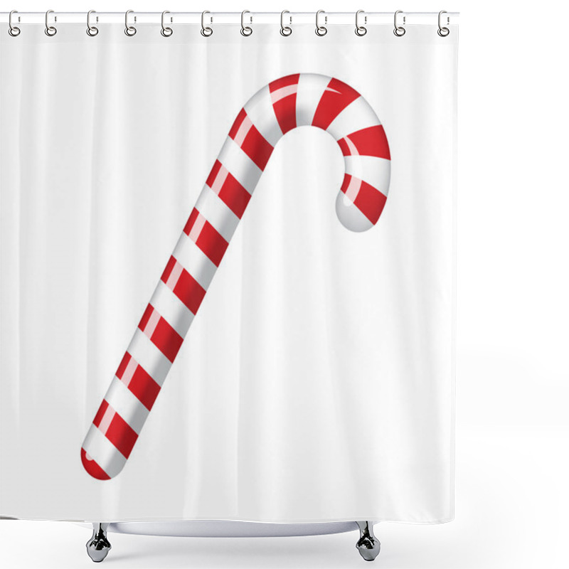 Personality  Traditional Christmas Candy Cane Shower Curtains