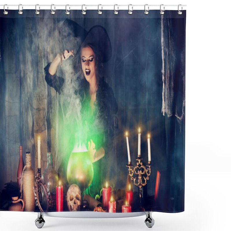 Personality  Incantation. Halloween.. Fairytales.  Shower Curtains