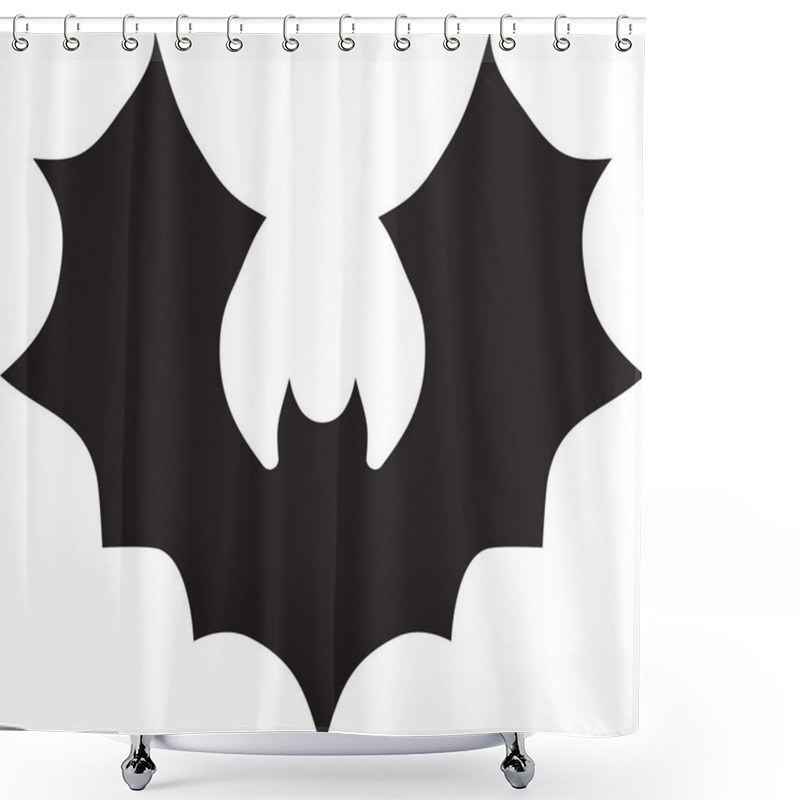 Personality  Stylized Vector Illustration Of A Bat In Flight With Spread Wings, Creating A Spooky And Mysterious Atmosphere Perfect For Halloween Projects Or Any Design Needing A Touch Of Darkness Shower Curtains