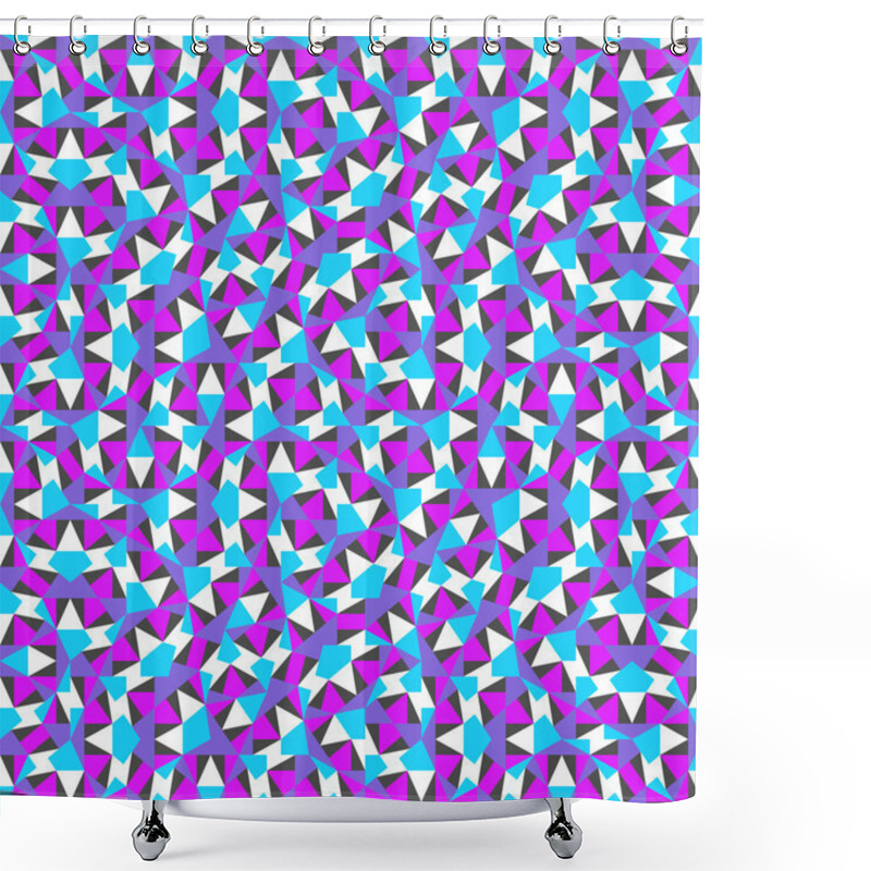 Personality  Triangles Mosaic Geometric Seamless Pattern Shower Curtains