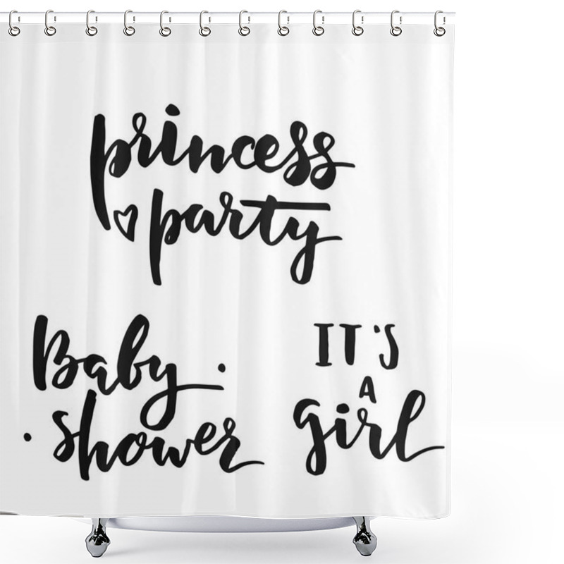 Personality  Baby Girl Lettering Set Shower Curtains