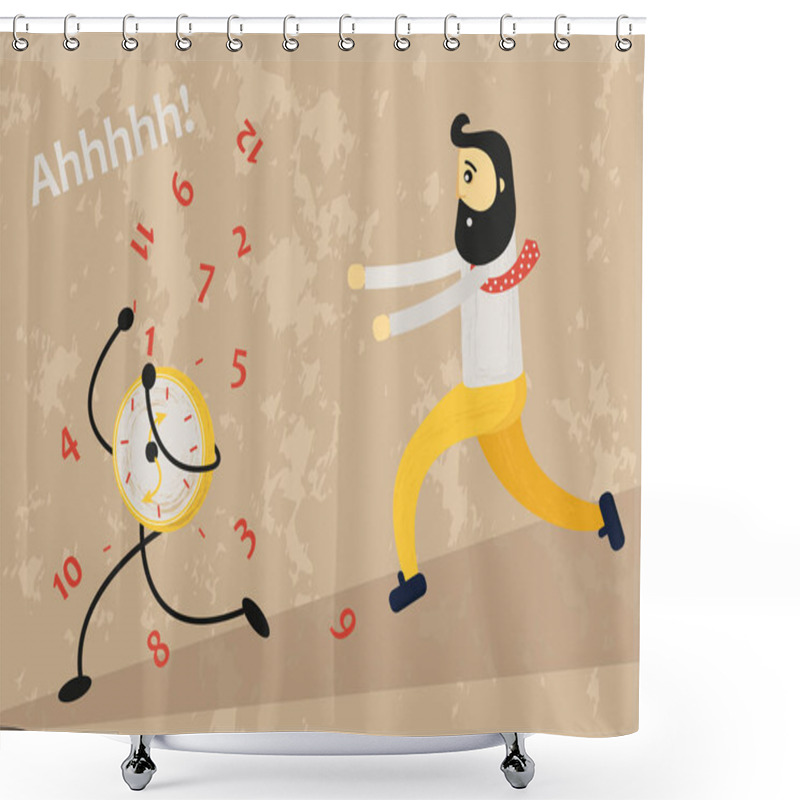 Personality  Running Crazy Time Shower Curtains