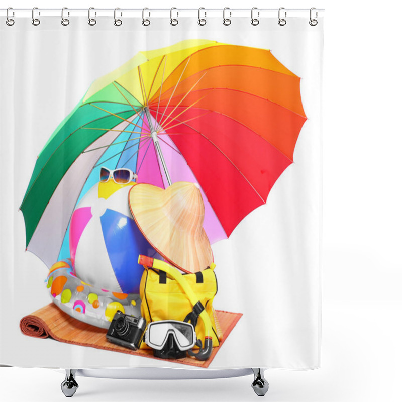 Personality  UV Protection Equipment, Sun Lotion And Floating Water Toys Shower Curtains