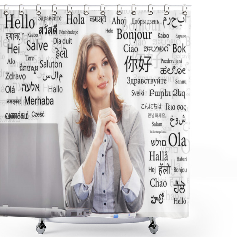 Personality  Business Woman Shower Curtains