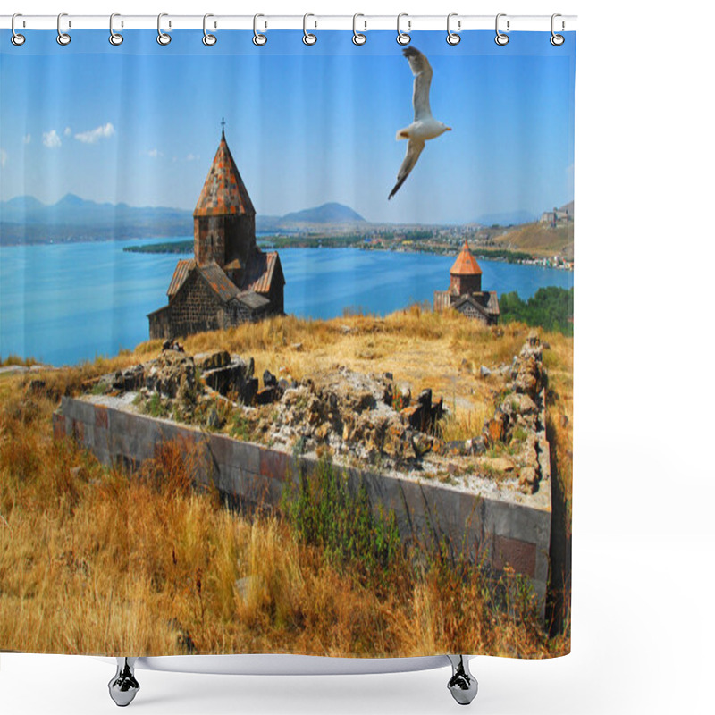 Personality  Sevanavank Monastery At Lake Sevan Shower Curtains