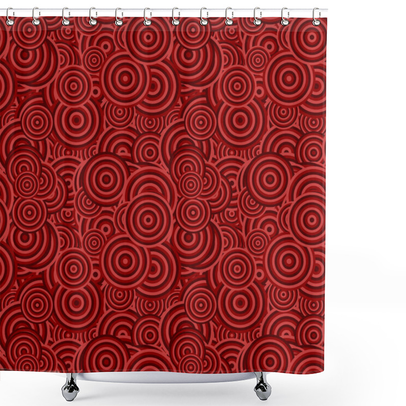 Personality  Abstract Repeating Concentric Ring Pattern Background Shower Curtains