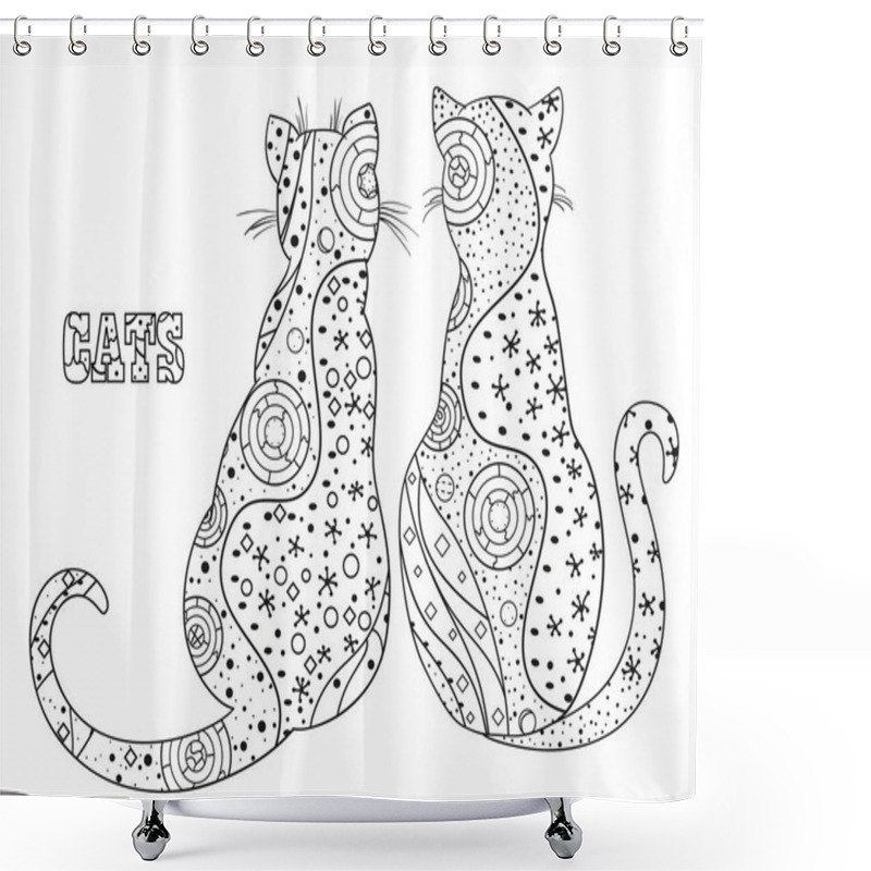 Personality  Line Art Creation Shower Curtains