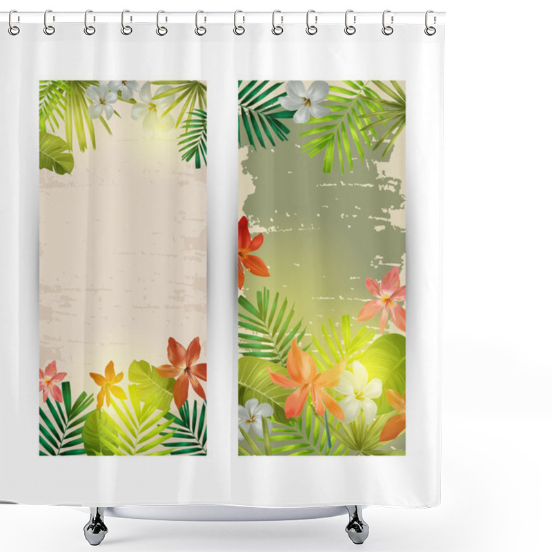 Personality  Summer Vertical Banner Shower Curtains