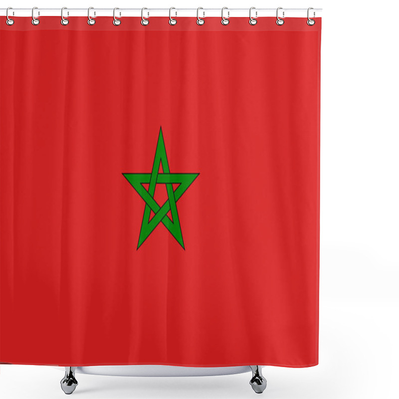 Personality  Flag Of Morocco Shower Curtains