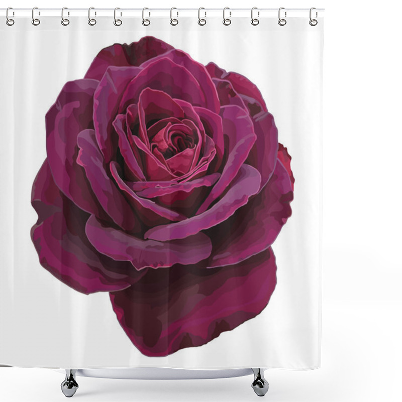 Personality  Purple Rose Vector Shower Curtains