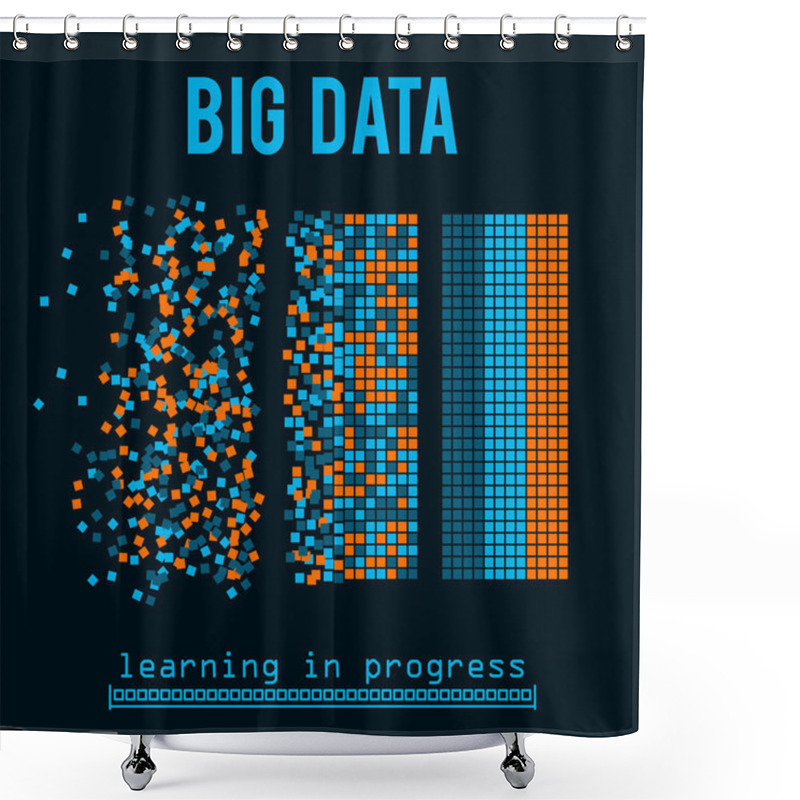 Personality  Big Data Visualization Vector Background. Shower Curtains