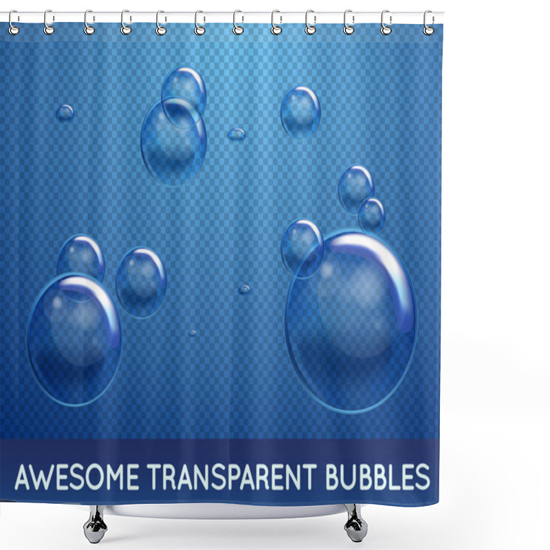 Personality  Soap Water Bubbles Set Shower Curtains