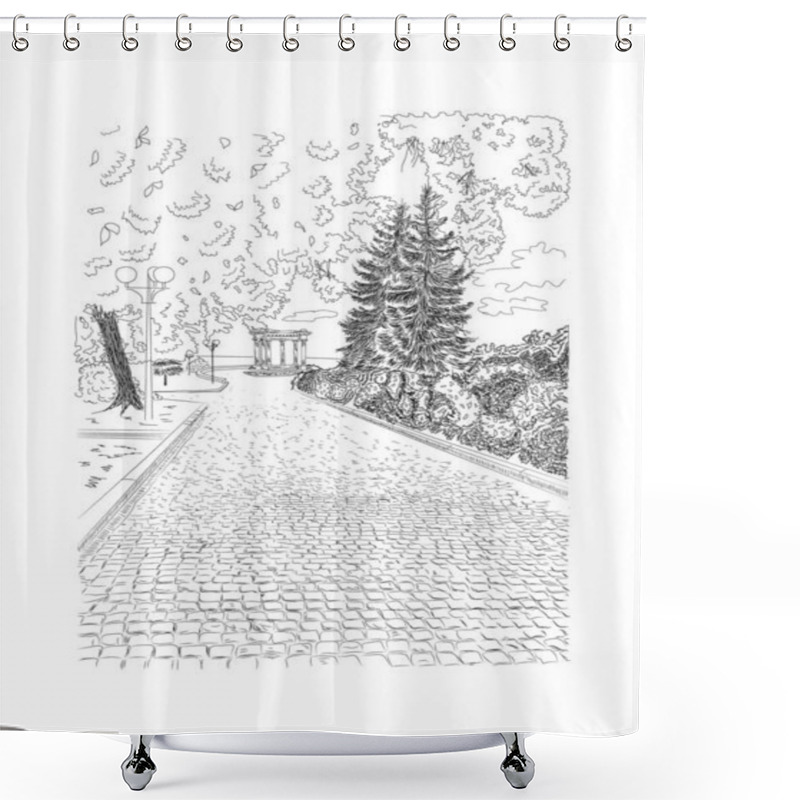 Personality  Alley In The Park On The Outskirts Of The City Shower Curtains