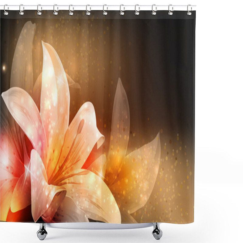 Personality  Artistic Flower Background Shower Curtains