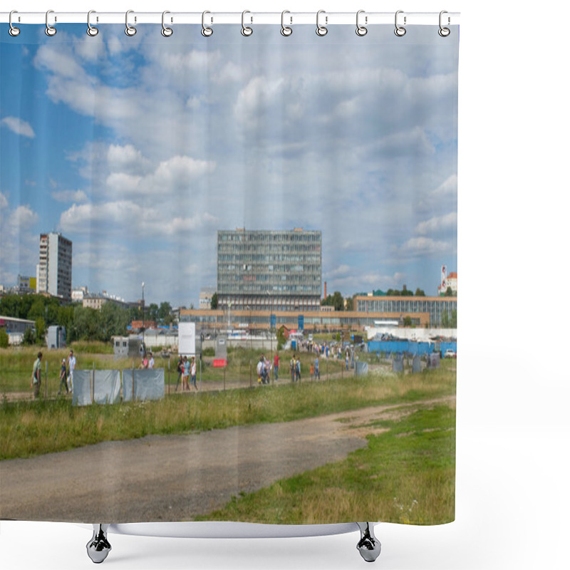 Personality  Tushino Airfield In The Middle Of The Field On The Volokolamsk Highway Shower Curtains