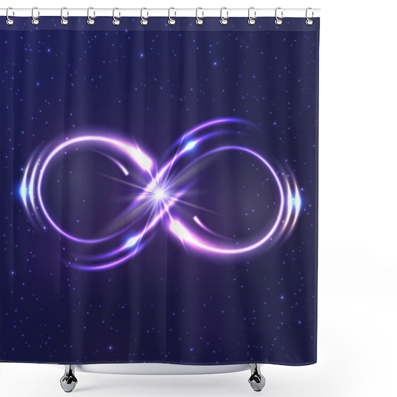 Personality  Neon Light Infinity Symbol Shower Curtains