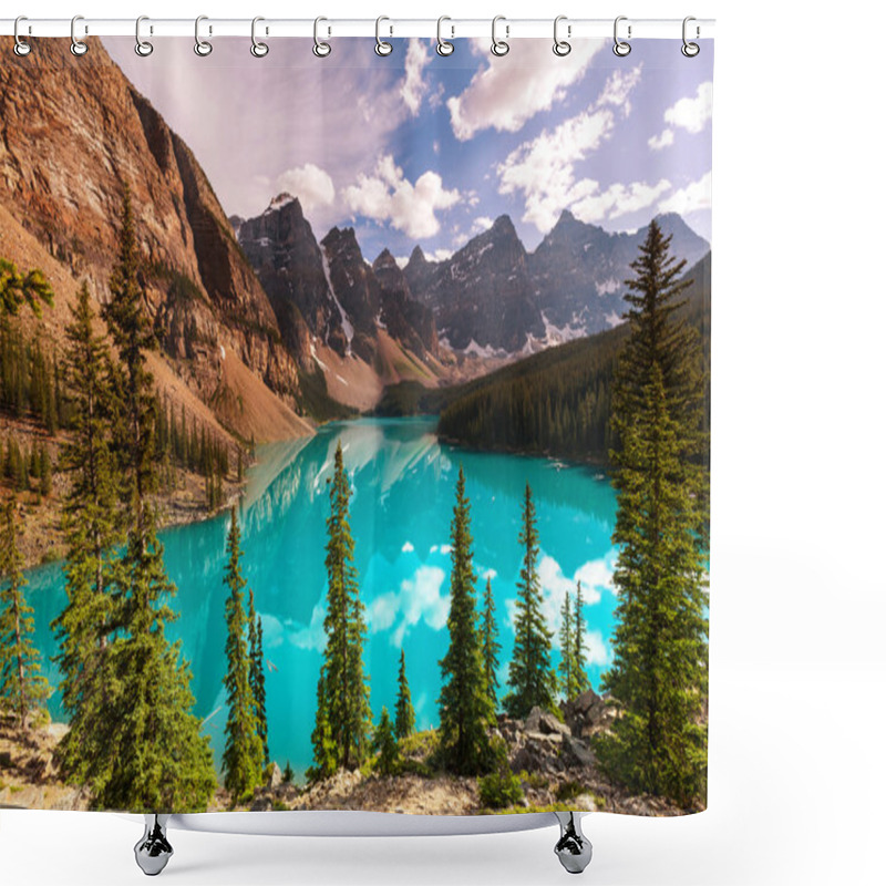 Personality  Moraine Lake In Banff National Park Shower Curtains