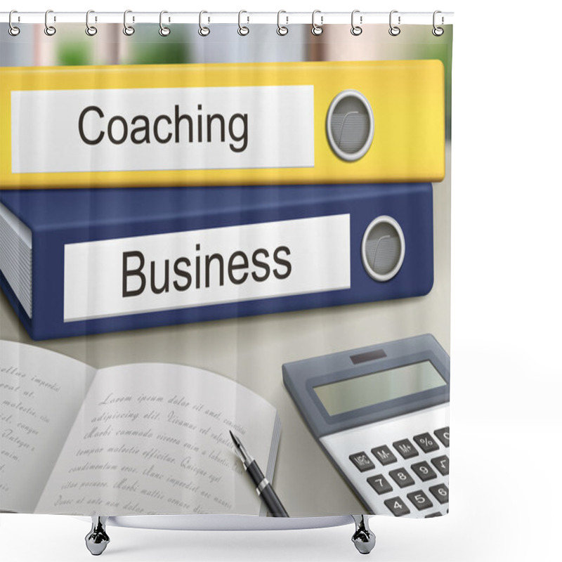 Personality  Coaching And Business Binders Shower Curtains