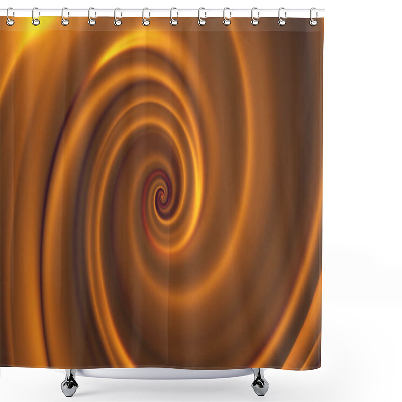 Personality  Abstract Background With Animation Of Golden Spinning Funnel, Seamless Loop. Endless Revolving Spiral With Hypnotic Effect. Shower Curtains