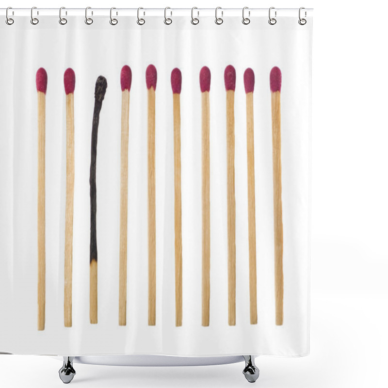 Personality  Burned Out Match Shower Curtains