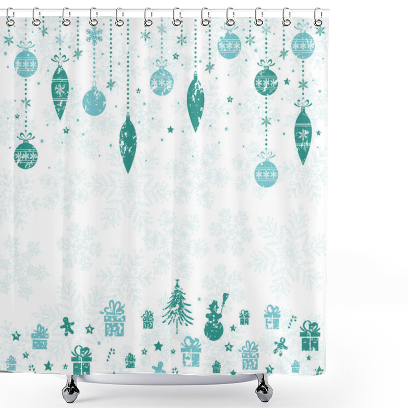 Personality  New Year And Merry Christmas Background. Shower Curtains