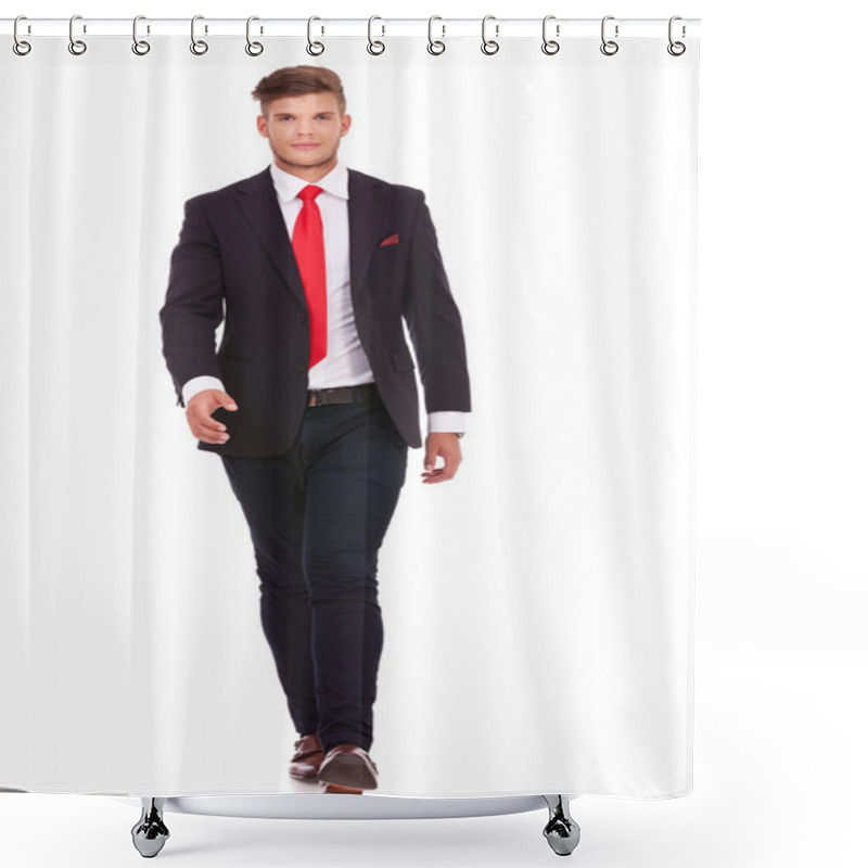 Personality  Business Man Walking Shower Curtains