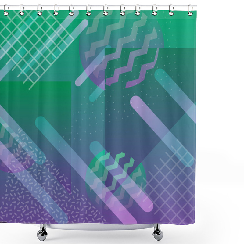 Personality  Ikat Geometric Pattern With Tribal Background Vector Texture. Seamless Striped Motif In Aztec Symbol. Hand Drawn Ethnic With Indian, Scandinavian, Gypsy, Mexican, Folk Patterns For Fashion Print And Textile Wrapping. Shower Curtains