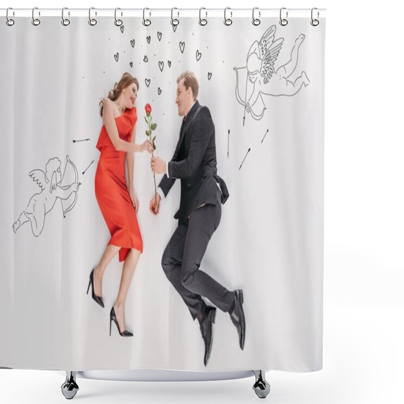 Personality  Young Couple In Love Shower Curtains