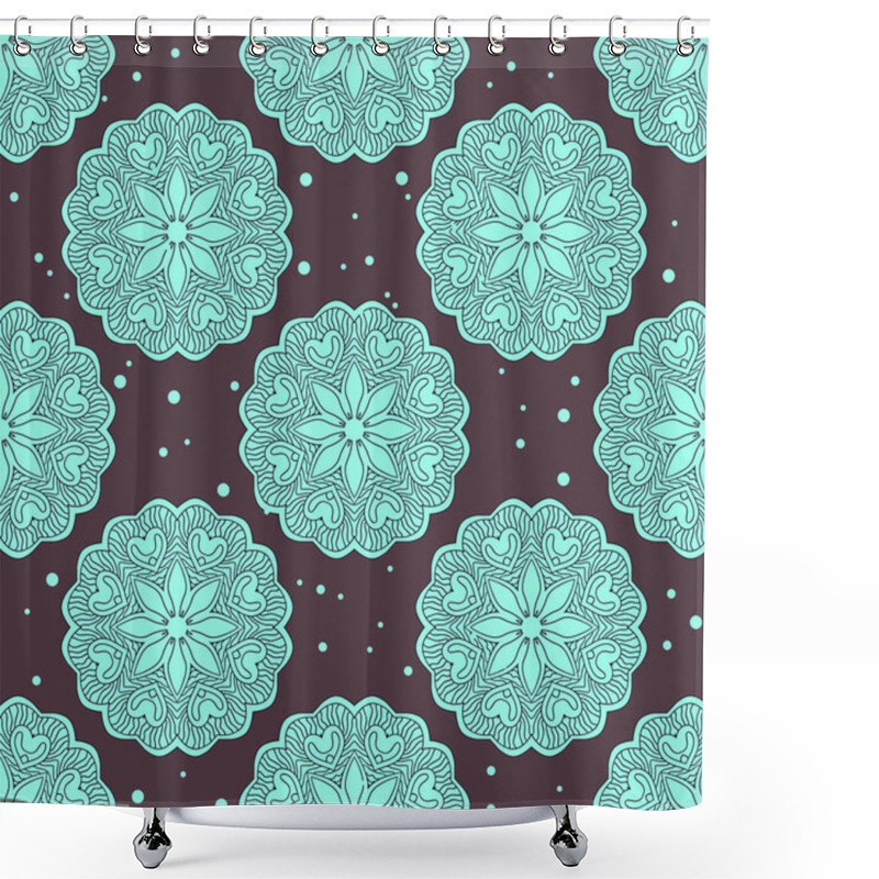 Personality  Ethnic Seamless Pattern With Large Mandalas Shower Curtains