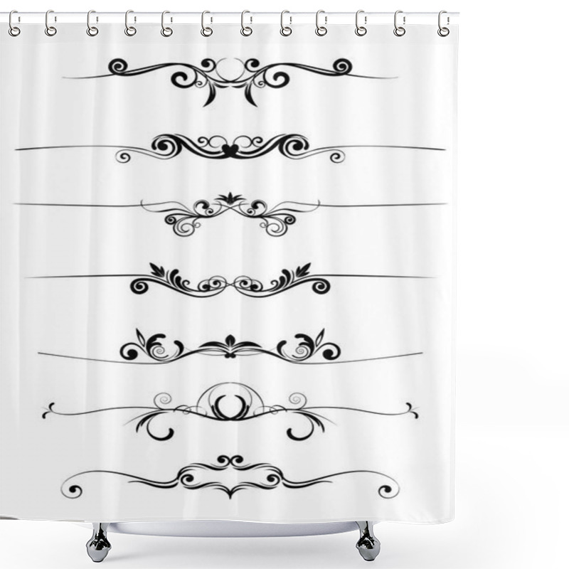 Personality  Floral Ornaments Collection Shower Curtains