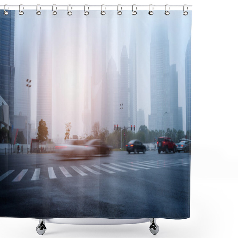 Personality  The City's Streets And Car Shower Curtains