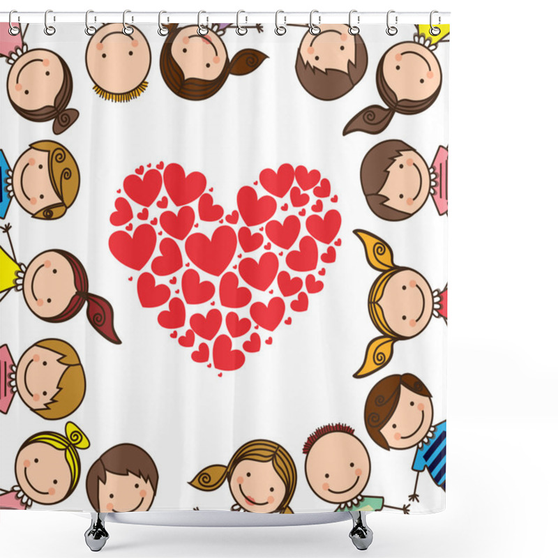 Personality  Kids Love Shower Curtains