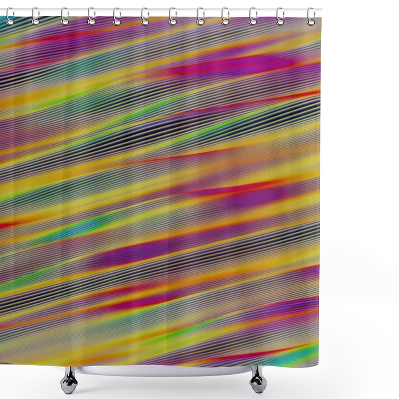 Personality  Vibrant Abstract Lines With Gradient Motion Flow Shower Curtains